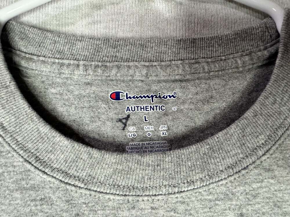 Champion Gonzaga Bulldogs Arch Logo Heather Gray T-Shirt - Picture 4 of 8